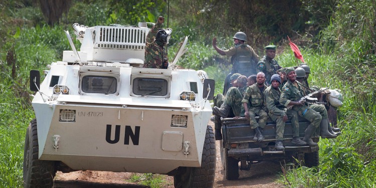 Des troupes de la MONUSCO et des FARDC dans les opérations autour de Beni en 2014.