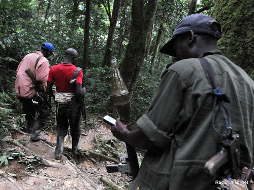 Des soldats Rebel de FDLR à l’Est de la RDC le 06/02/2009. Radio Okapi.net