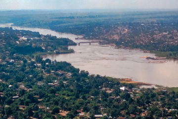 Aerial view of Tshikapa.