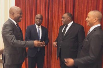 De g. à dr. Adolphe Muzito, Martin Fayulu, Jean-Pierre Bemba et Moïse Katumbi. © Martin Fayulu/Twitter